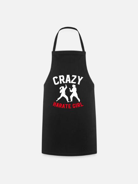 Crazy Karate Girl Karate Fighter - Forklæde - sort
