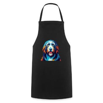 Bearded Collie Chien Race Coloré Dessin Animé Kawaii - Tablier de cuisine - noir - Devant - AI Model Male 185 dark (185cm)