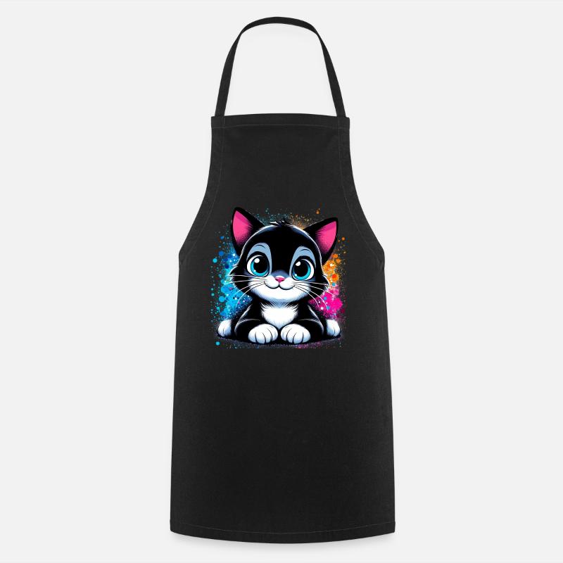 Katze - Kochschürze - Schwarz