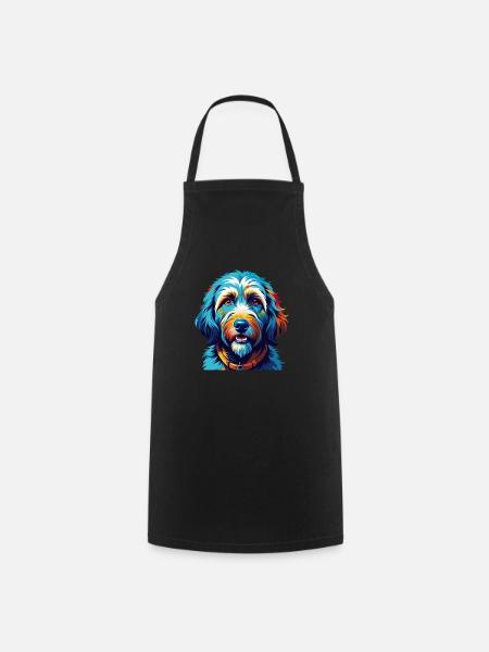 Goldendoodle Hunderasse Bunte Karikatur Kawaii - Kochschürze - Schwarz
