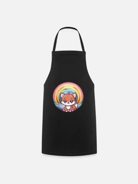 Renard Renards Enfants Enfant - Tablier de cuisine - noir