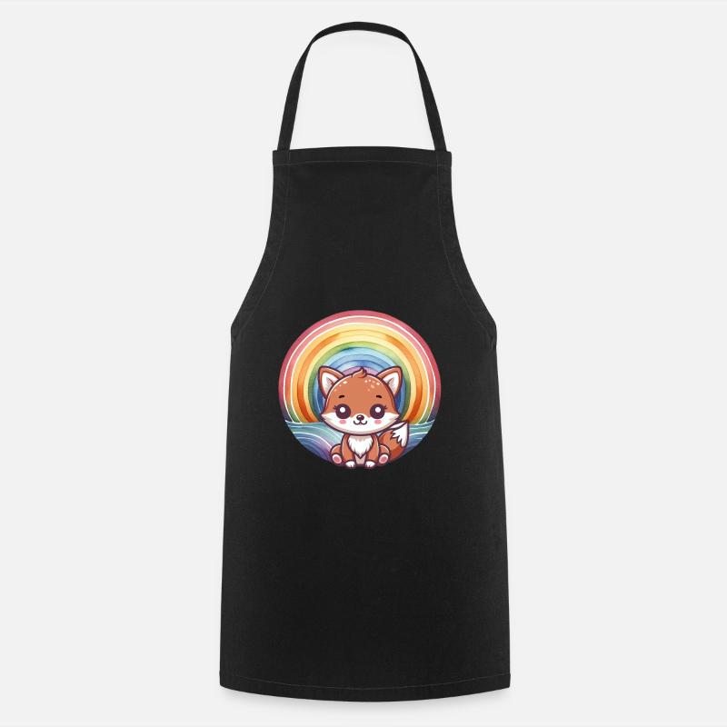 Renard Renards Enfants Enfant - Tablier de cuisine - noir