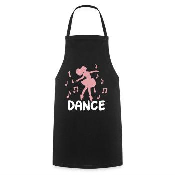 Ballett Tanzen Ballerina - Kochschürze - Schwarz - Vorne - AI Model Male 185 dark (185cm)