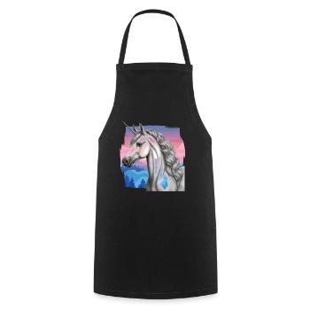 Unicorn Unicorns Mythical Creatures Mythical Animals Child Horse - Cooking Apron - black - Front - AI Model Male 185 dark (185cm)