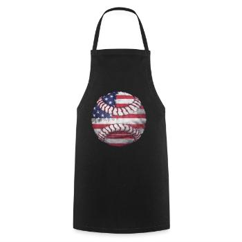 Baseball Men Women Kids Player Pitcher Softball - Kochschürze - Schwarz - Vorne - AI Model Male 185 dark (185cm)