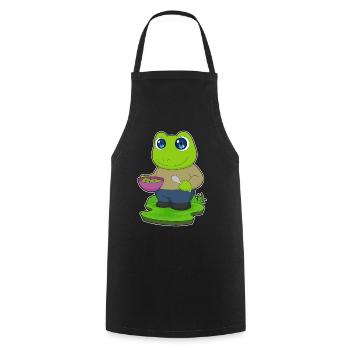 Frog Cooking Bowl Cooking - Cooking Apron - black - Front - AI Model Male 185 dark (185cm)