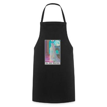 Carte de tarot La Grande Prêtresse La Grande Prêtresse - Tablier de cuisine - noir - Devant - AI Model Male 185 dark (185cm)