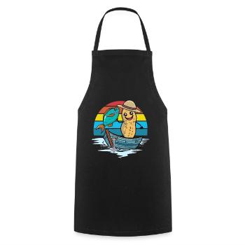 Peanut Rainbow Boat Fish Fish Fisher Nut - Cooking Apron - black - Front - AI Model Male 185 dark (185cm)