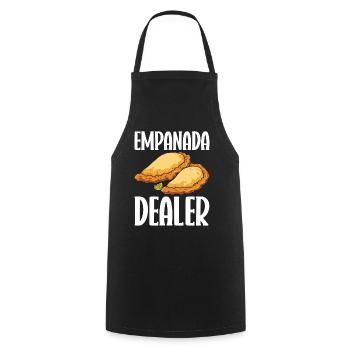 Empanada Dumpling Espagnol Mexicain - Tablier de cuisine - noir - Devant - AI Model Male 185 dark (185cm)