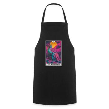 Carte de tarot L’Empereur Le Souverain - Tablier de cuisine - noir - Devant - AI Model Male 185 dark (185cm)