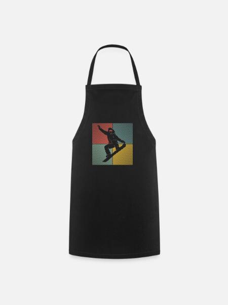 Skiing Ski Ski Lift Skiing Skiing Skis - Cooking Apron - black