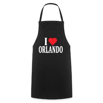 T-Shirt I love Orlando T-Shirt Geschenkidee - Kochschürze - Schwarz - Vorne - AI Model Male 185 dark (185cm)