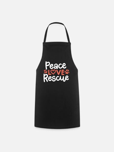 Dog Rescue Dog Lover - Kochschürze - Schwarz