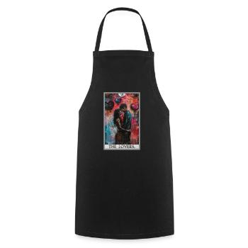 Tarot Cards Tarot Card The Lovers The Lovers - Cooking Apron - black - Front - AI Model Male 185 dark (185cm)
