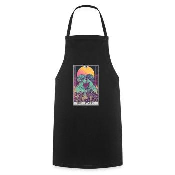 Tarot Cards Tarot Card The Lovers The Lovers - Cooking Apron - black - Front - AI Model Male 185 dark (185cm)
