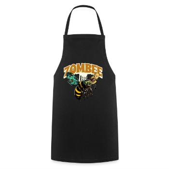 Abeille zombie Zombee - Tablier de cuisine - noir - Devant - AI Model Male 185 dark (185cm)