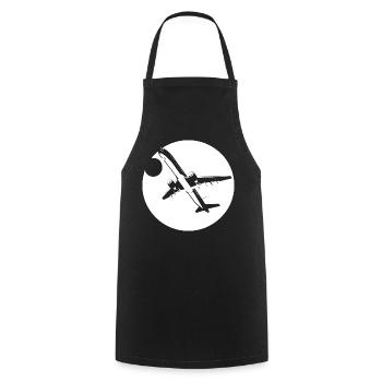 Aviator Drawing - Cooking Apron - black - Front - AI Model Male 185 dark (185cm)