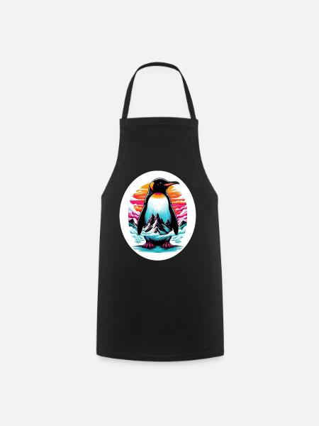 Pinguin - Kochschürze - Schwarz