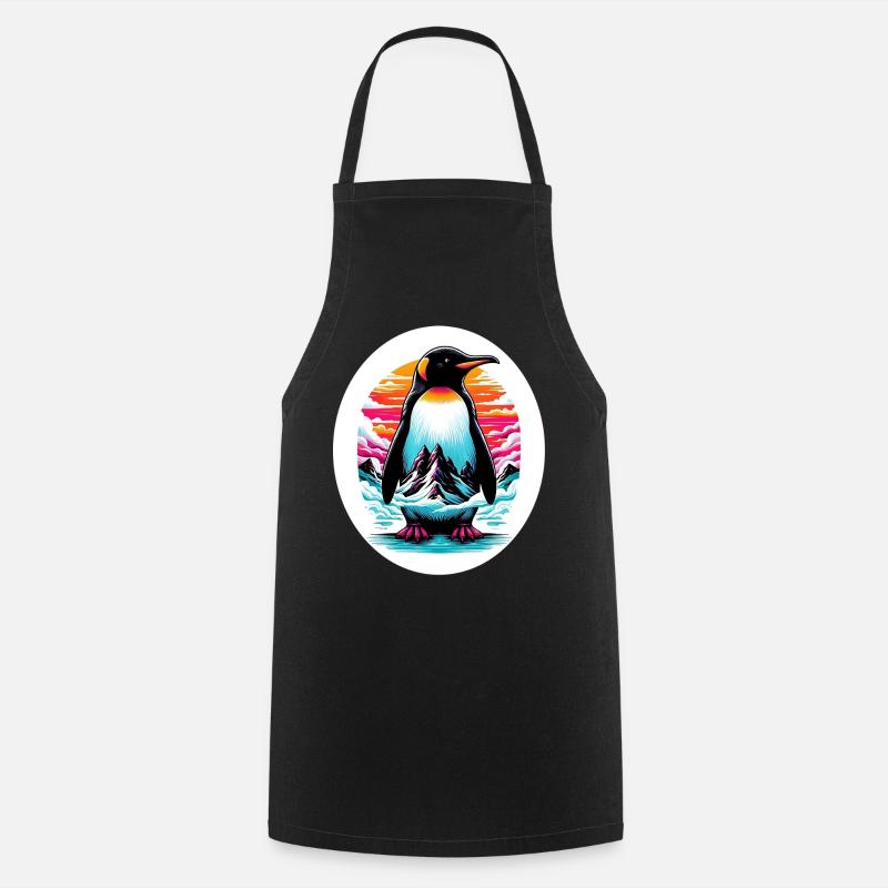 Pinguin - Kochschürze - Schwarz