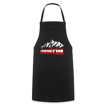 Austria Vacation Eagle Alps Mountains Gift - Cooking Apron - black - Front - AI Model Male 185 dark (185cm)
