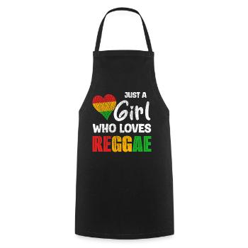 Musique rastafari Rasta Jamaïque Reggae - Tablier de cuisine - noir - Devant - AI Model Male 185 dark (185cm)