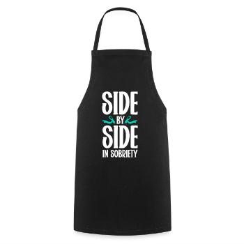 Awareness of Addiction Prevention Addiction - Cooking Apron - black - Front - AI Model Male 185 dark (185cm)