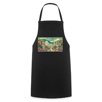 Medellin Kolumbien Vintage Design - Kochschürze - Schwarz - Vorne - AI Model Male 185 dark (185cm)