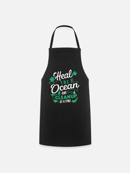 Ocean Save Purification Step - Cooking Apron - black