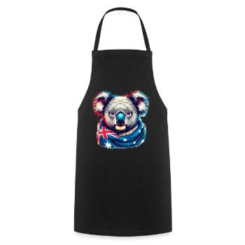 Koala - Kochschürze - Schwarz - Vorne - AI Model Male 185 dark (185cm)