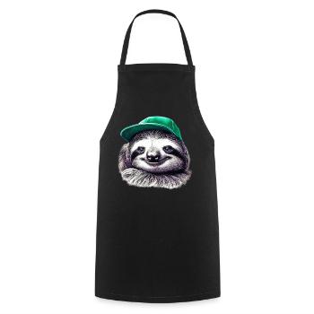 Sloth - Cooking Apron - black - Front - AI Model Male 185 dark (185cm)
