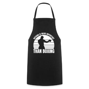 Nothing is as important as boxing - Cooking Apron - black - Front - AI Model Male 185 dark (185cm)