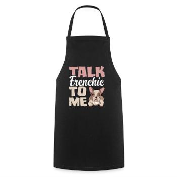 Bouledogue français Jeu de mots - Tablier de cuisine - noir - Devant - AI Model Male 185 dark (185cm)