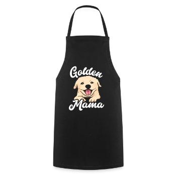 Golden Retriever Mom - Cooking Apron - black - Front - AI Model Male 185 dark (185cm)