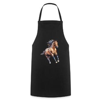 Amoureux des chevaux Cheval élégant - Tablier de cuisine - noir - Devant - AI Model Male 185 dark (185cm)