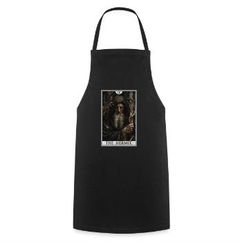 Cartes de tarot Carte de tarot L’Ermite L’Ermite - Tablier de cuisine - noir - Devant - AI Model Male 185 dark (185cm)