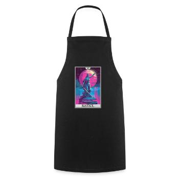 Tarot Cards Tarot Card Justice Justice - Cooking Apron - black - Front - AI Model Male 185 dark (185cm)