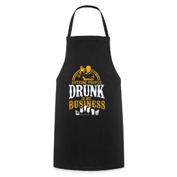 Barman Mixologue Obtenir - Tablier de cuisine - noir - Devant - AI Model Male 185 dark (185cm)