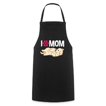 I Love Mama Golden Retriever - Cooking Apron - black - Front - AI Model Male 185 dark (185cm)
