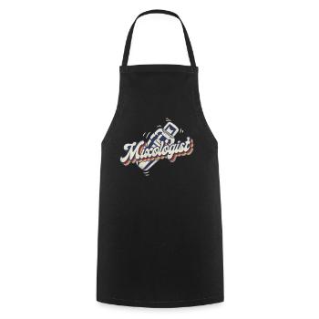 Barman Mixologue Rétro Vintage - Tablier de cuisine - noir - Devant - AI Model Male 185 dark (185cm)