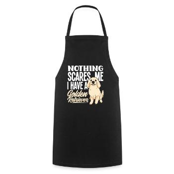 Golden Retriever Spruch Geschenk - Kochschürze - Schwarz - Vorne - AI Model Male 185 dark (185cm)