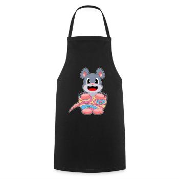 Mouse Easter Easter Egg - Cooking Apron - black - Front - AI Model Male 185 dark (185cm)
