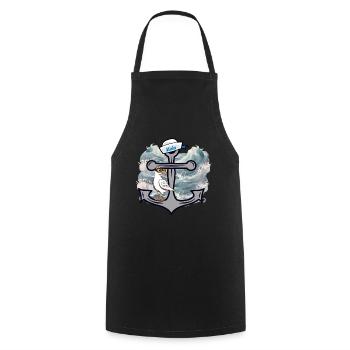 Maritime Seagull Seagulls Marins Marins Marins - Tablier de cuisine - noir - Devant - AI Model Male 185 dark (185cm)