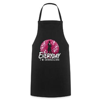 School Counselor Everyday I'm Counseling Therapist - Cooking Apron - black - Front - AI Model Male 185 dark (185cm)