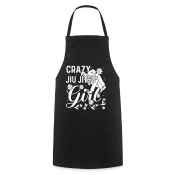 Brazilian Jiu Jitsu Girl - Crazy Jiu Jitsu Girl - Kochschürze - Schwarz - Vorne - AI Model Male 185 dark (185cm)