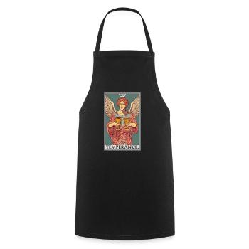 Tarot Card Tarot Card Temperance Temperance - Cooking Apron - black - Front - AI Model Male 185 dark (185cm)