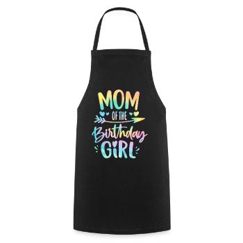 Maman de la fille d’anniversaire Tie Dye Colorée Maman d’anniversaire - Tablier de cuisine - noir - Devant - AI Model Male 185 dark (185cm)