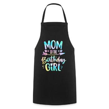 Maman de la fille d’anniversaire Tie Dye Colorée Maman d’anniversaire - Tablier de cuisine - noir - Devant - AI Model Male 185 dark (185cm)