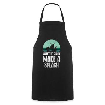 Pirate Skull Buccaneer Pirate Ship - Cooking Apron - black - Front - AI Model Male 185 dark (185cm)