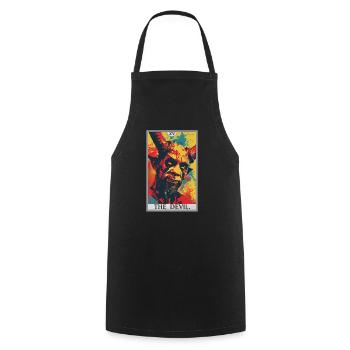 Tarot Cards Tarot Card The Devil The Devil - Cooking Apron - black - Front - AI Model Male 185 dark (185cm)