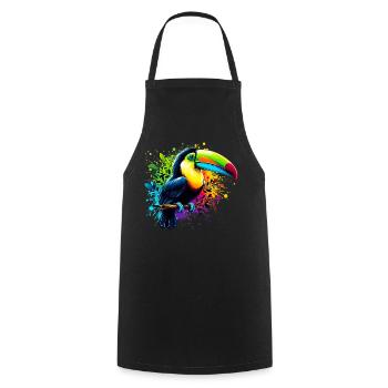 Toucan - Cooking Apron - black - Front - AI Model Male 185 dark (185cm)